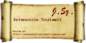 Jelencsics Szulamit névjegykártya